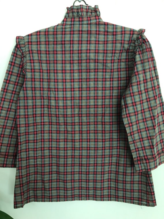 Betty Barclay Vintage Check Cotton Skirt Blouse S… - image 6