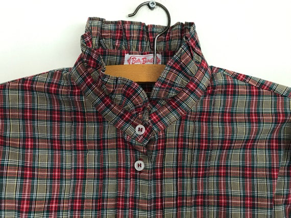 Betty Barclay Vintage Check Cotton Skirt Blouse S… - image 8