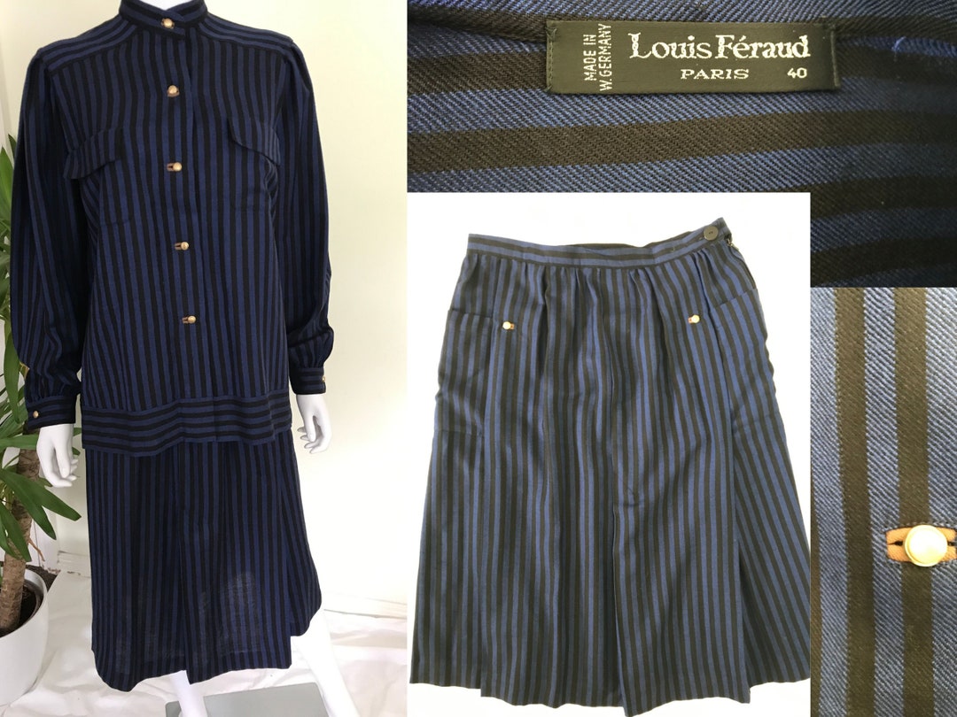 Collants Résille Louis Féraud T2 Vintage (9 Deniers) - Anthracite, Neufs Avec étiquettes