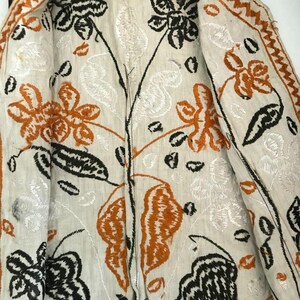 Vintage Suzani Ottoman Hand Silk Embroidered Waistcoat Vest | XS 6 | Afghan Boho image 9