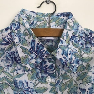 Vintage Nightingales Floral Cotton Blouse Shirt | S | Short Sleeves | 80s | BNWT