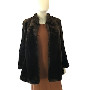 Vintage 70s Topshop Brown Teddy Fur Jacket