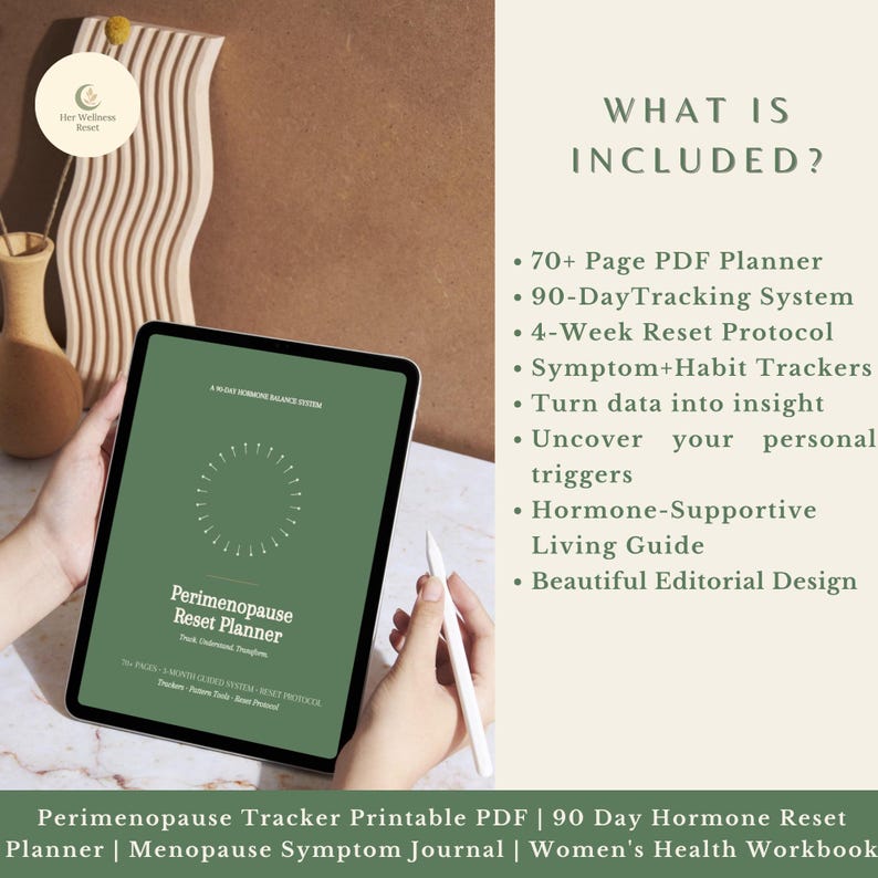 Perimenopause Tracker Printable PDF | 90 Day Hormone Reset Planner ...