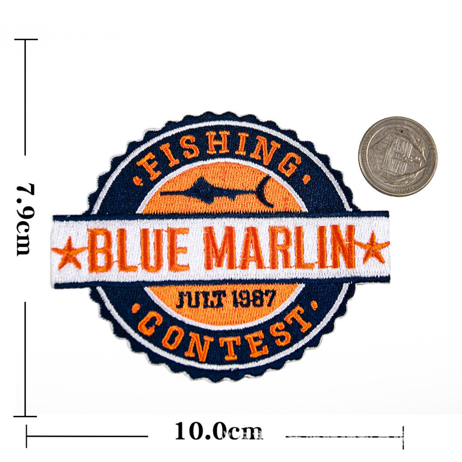 Sew On Fishing Badge Patches Embroidered Patches Sewing Etsy