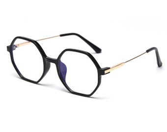 designer octagonal glasses