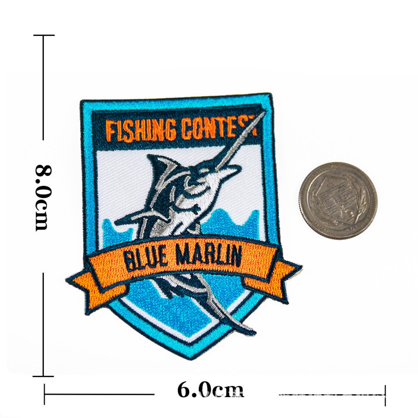 Sew On Fishing Badge Patches Embroidered Patches Sewing Etsy