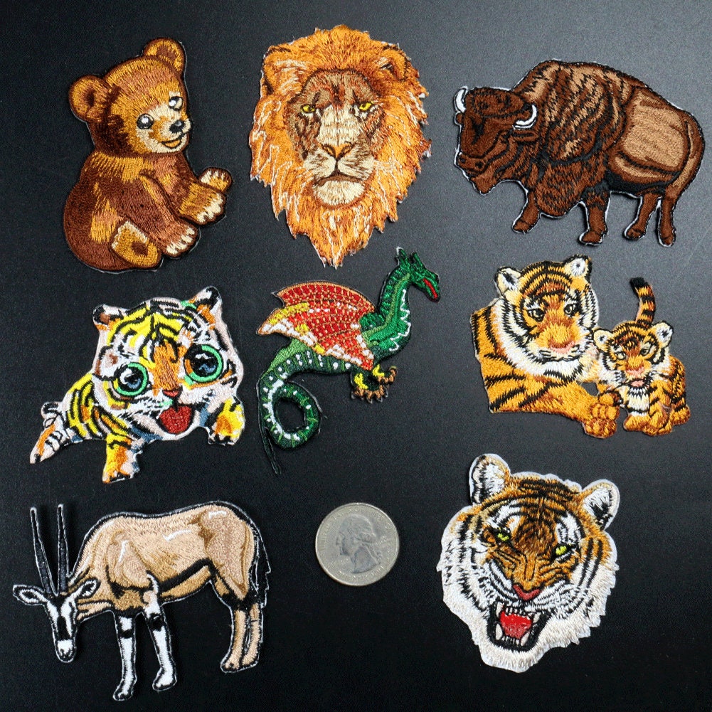 Sew On Animal Series Patches Embroidered Patches Handcraft Etsy