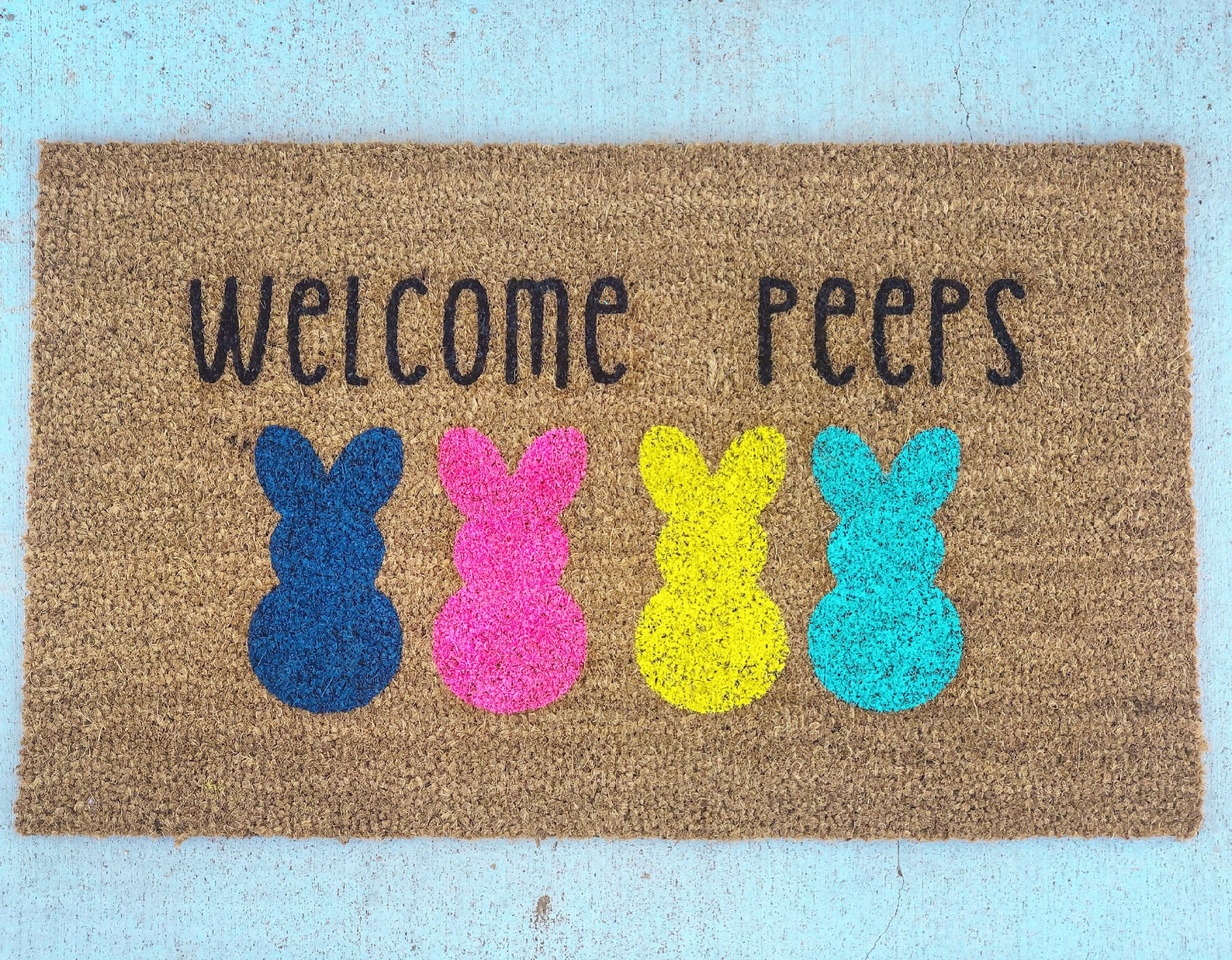 Easter Peeps mat Coir Mat Doormat Etsy