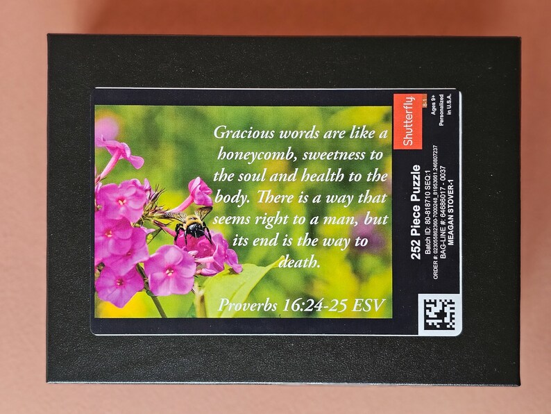 252 Piece Bee Puzzle With Bible Verse - Etsy