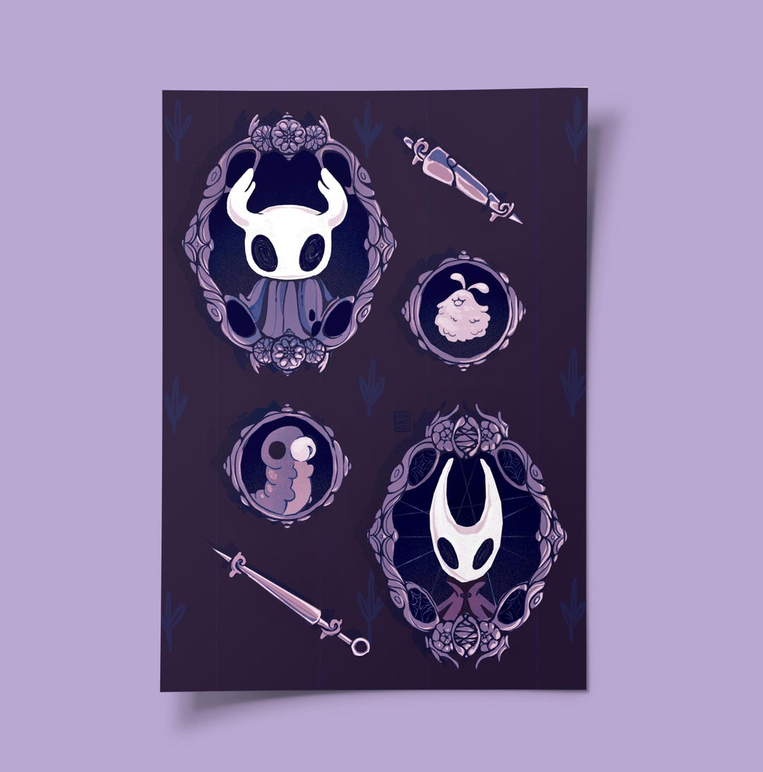 Hollow Knight Family Portrait 5x7 Print | Indie Gamer Fan Art | NO AI ...