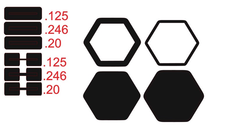 Hexagon Table Number SVG Hexagon decor Wedding Decor Bundle