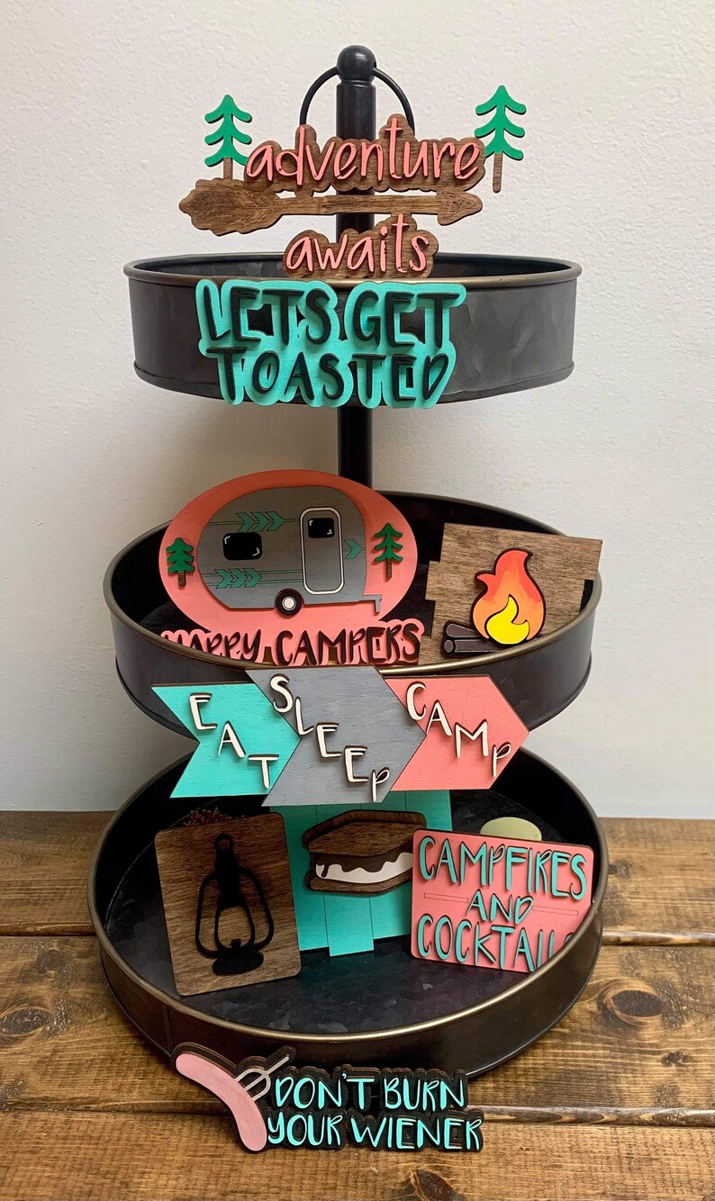 Camping Tier Tray Svg Funny Camping Decor Dont Burn Your Etsy