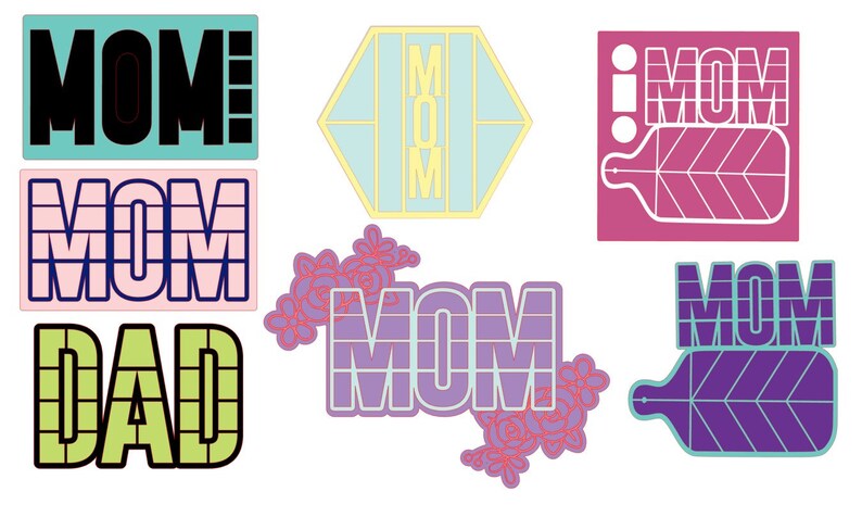 Dad & Mom Charcuterie Board Father's Day Svg Bundle | Etsy