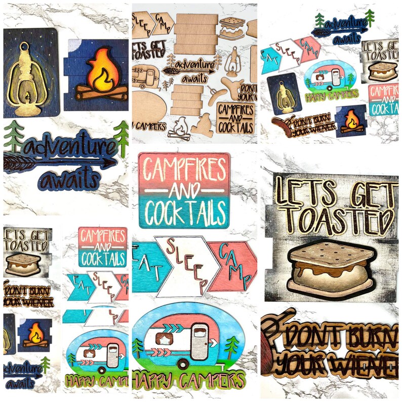 Camping Tier Tray Svg Funny Camping Decor Dont Burn Your Etsy