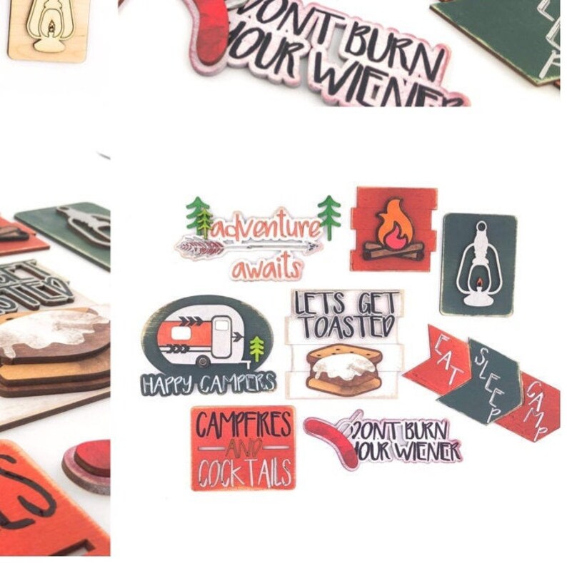 Camping Tier Tray Svg Funny Camping Decor Dont Burn Your Etsy