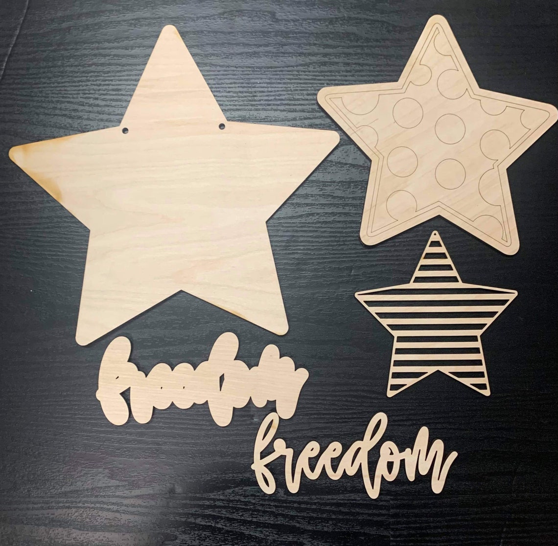 Patterned Star Door Hanger Svg Bundle America Door Hanger Etsy