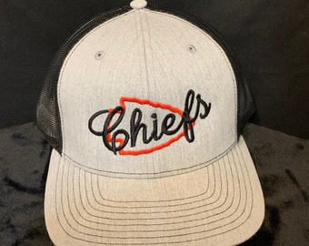 Chiefs Embroidered Hat | KC Arrowhead, Structured 112 Style