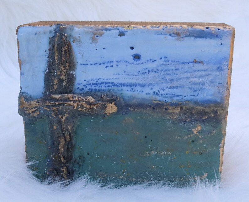 Encaustic Cross on Wood