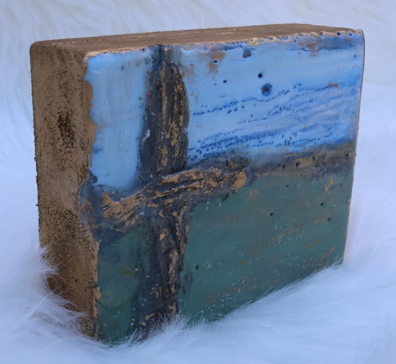 Encaustic Cross on Wood
