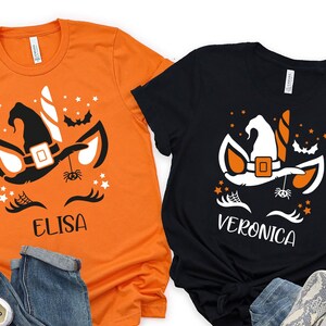 Halloween Unicorn Shirt, Halloween Unicorn Girls shirt, Halloween Cat Shirt, 2022 Halloween Unicorn Tee, Custom Unicorn Halloween Shirt