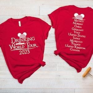Drinking Around The World Shirts, Epcot Food and Wine Shirt, Epcot ,Disney Shirts for Women , Drinking World Tour 2023 Shirt