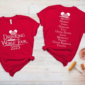 Drinking Around The World Shirts, Epcot Food and Wine Shirt, Epcot ,Disney Shirts for Women , Drinking World Tour 2023 Shirt