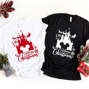 Chemises de vacances Disney-Noël, chemises de Noël Disney assorties, chemise disney christmas group