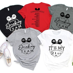 Celebrating My 21st Drinking Team Shirt, Drinking Around The world Shirt, Disney Drinking Team Shirt, Birthday Drinking Team Shirts