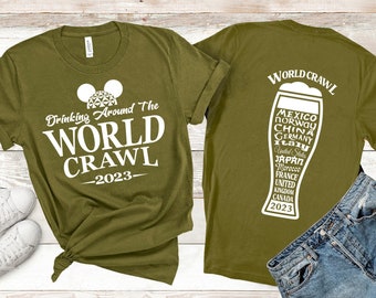 Trinkt rund um die Welt Krabbeln 2023 Shirt