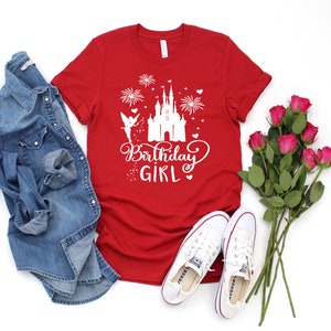 Birthday Girl with Disney Castle Shirt, Disney Birthday Shirt, Disney Birthday Party Shirts, Gift for Birthday Girl