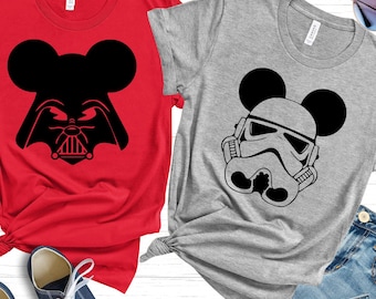 Camisetas de Mickey Galáctico, camisetas de Mickey Darth Vader y Stormtrooper, sudaderas con capucha de Sith y Trooper, camisetas de Disney Star Wars Duo, camisetas de Disney Galaxy