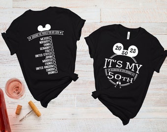 It's My 50th, Celebrating 50 Years Birthday Team Shirt, Drinking Around The world Tee, Disney Drinking Team Shirt, Birthday Drinking Team Te