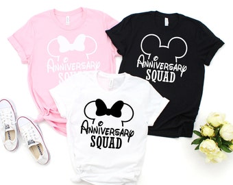 Disney Anniversary Squad Shirt, Anniversary Disney Matching  Shirts, Anniversary Family Disney Trip , Wedding Anniversary Shirt, Couples Tee