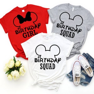 Disney Birthday Shirt, Birthday Girl Disney Shirt, Birthday Boy Disney Shirt, Disney Birthday Squad Shirt, Disney Birthday Party Shirts