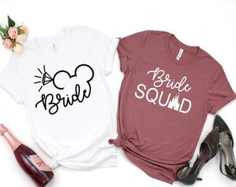 Disney Bride shirt, Disney Bachelorette Shirts, Disney Bachelorette Party Shirts, Disney Bride Squad  Shirts
