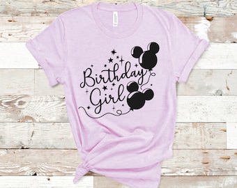 Camiseta de cumpleaños de Disney para niña, camisetas a juego para la fiesta familiar.