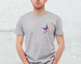USA Flag Star Shirt, Patriotic 4th of July Tshirt