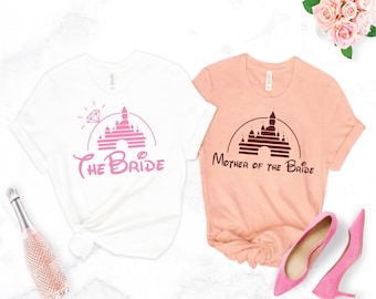 Disney Bachelorette Party Shirts, Bride and Bridesmaid Matching T-shirts