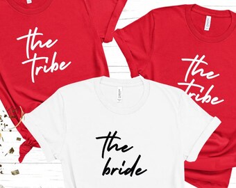 Camisas a juego para despedida de soltera de Bride & Tribe