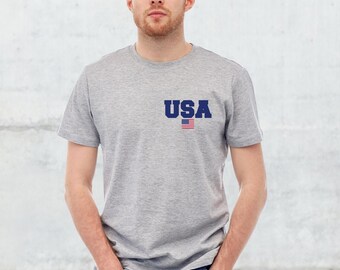 Camiseta minimalista con la bandera de EE. UU.: camiseta patriótica del 4 de julio