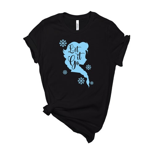 Let It Go T Shirt Black Frozen Song Let It Go T Shirt for Women and Girls main image 1