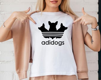 Funny Adidogs Shirt Humorous Dog Lover Tee Unisex Adidogs Logo