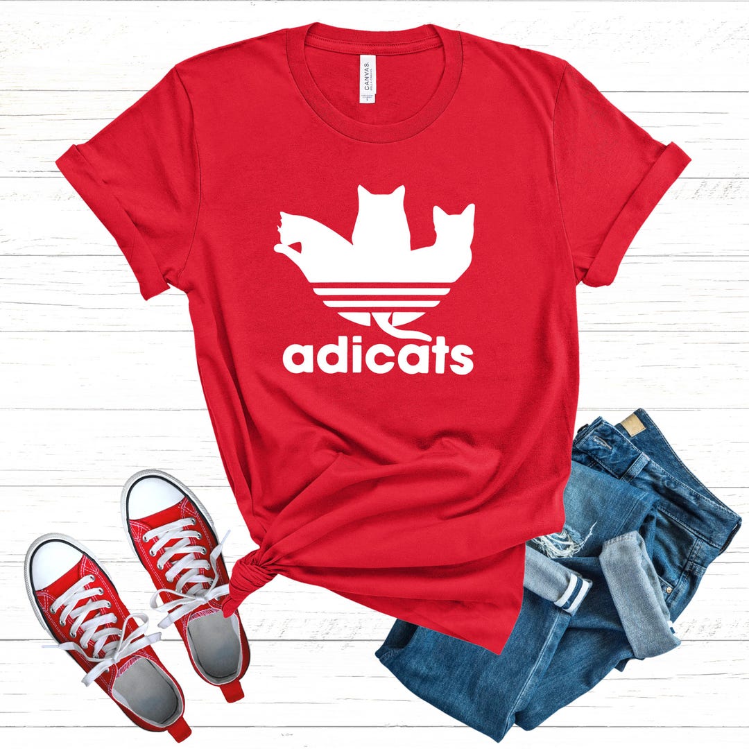 Adicats Parody Shirt Cat Lovers Unisex Shirt Funny Cat Logo T