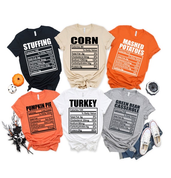 Funny Thanksgiving Turkey Stuffing Nutritional Facts Family T-Shirt Funny Thanksgiving Turkey Stuffing Nutritional Facts Family T-Shirt