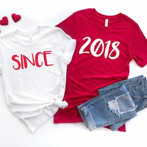 Together Since Shirt, Couples Shirts, Valentines Shirt, Couple Matching Shirt, Matching Shirts, Just Married Shirts, Couples Set, Family Set