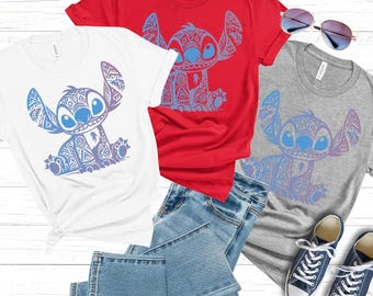 Tribal Design-shirt Disney Stitch, Lilo & Stitch-T-shirt, Disney-vakantiesweater, leuk Disney-kindershirt, perfect cadeau voor stitchliefhebbers