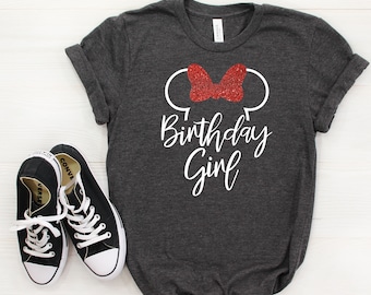 Disney Birthday Glitter T-Shirt, Birthday Girl Tee, Disney Birthday Squad Shirt, Disney Birthday Party Shirts
