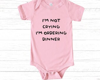 Mono divertido para bebé, no estoy llorando, regalo para baby shower.