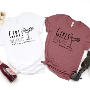 T-shirt de week-end pour fille, chemise de voyage de vacances