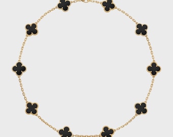 Collar Van Cleef & Arpels Vintage Alhambra con 10 motivos en oro de 18 quilates 750 VCARA42700